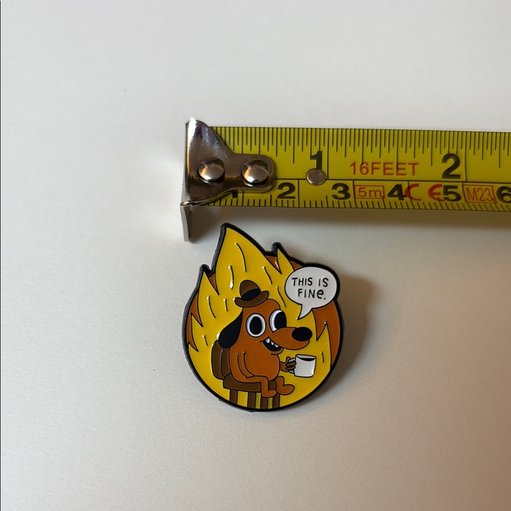 This is Fine Dog Enamel Pin